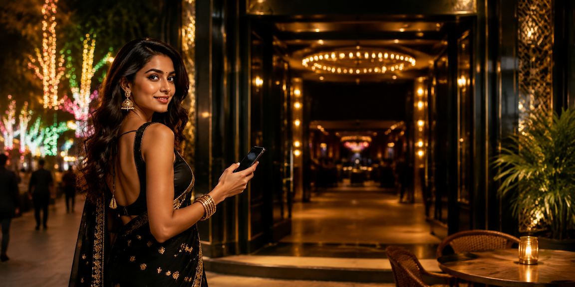Delhi Connaught Place casino app in night market